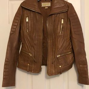 Michael kors leather moto jacket